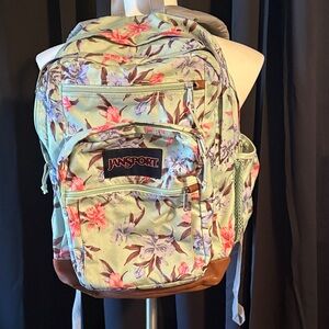 Jansport Mint Floral Campus Backpack